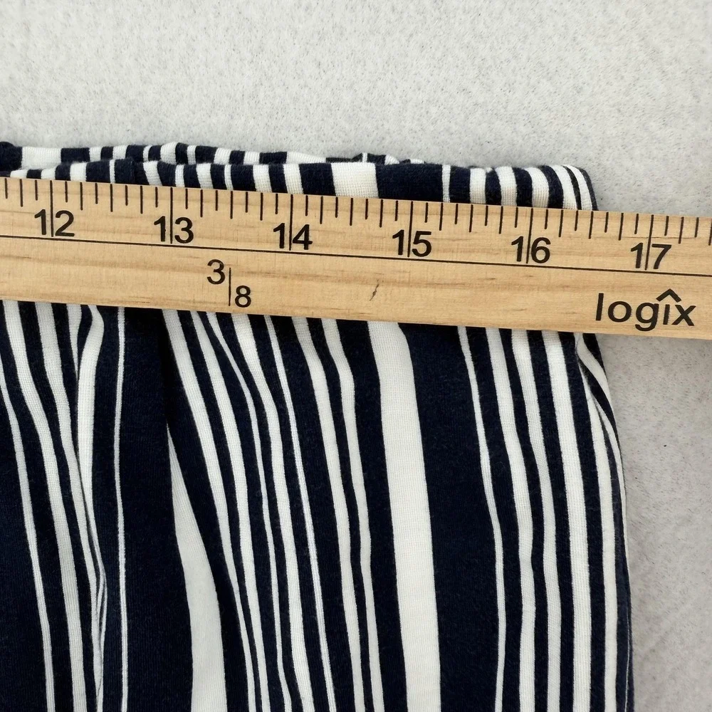 Sejour Skirt Womens 0X Plus Navy White Striped Alexis Pencil Pull On‎ Stretch
